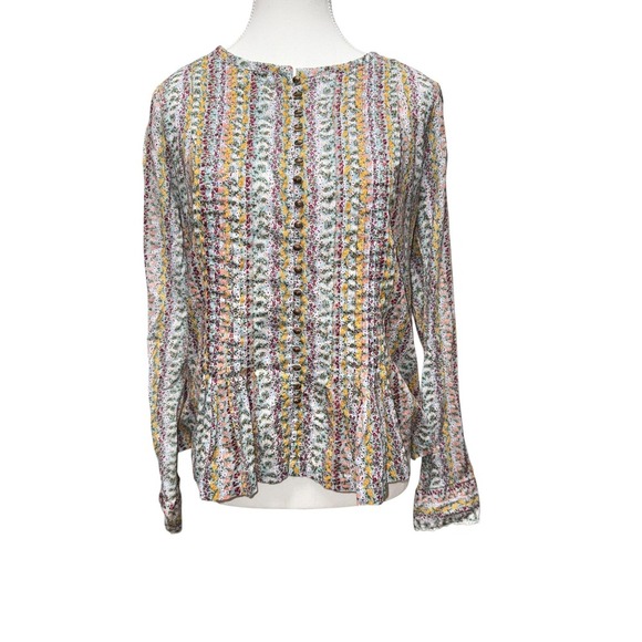 Maeve x Anthropologie Gelise Button Blouse Cotton Size Medium - Picture 4 of 9